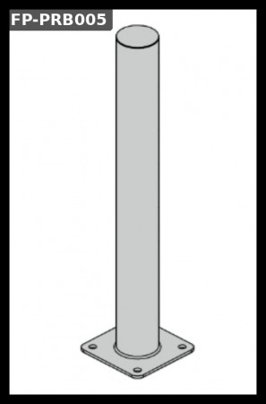 Pullert Flexipack  FP-PRB005 1000 mm Ø101 med fotplate – varmforsinket