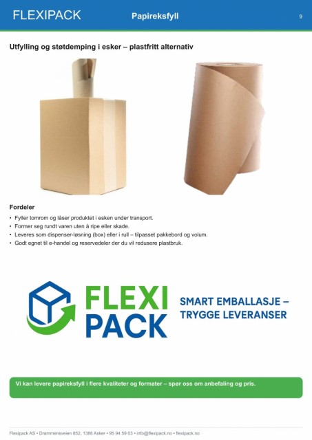 Oversikt papp- og papiremballasje – kantbeskyttere, papphylser, papppaller og papireksfyll