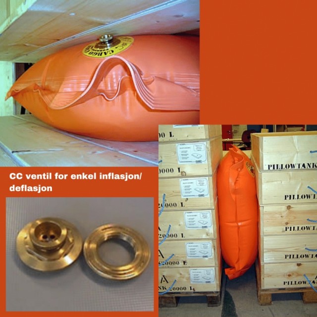 Cargo Care lastsikringspute i container mellom gods – CC-ventil og tilpasning til mellomrom