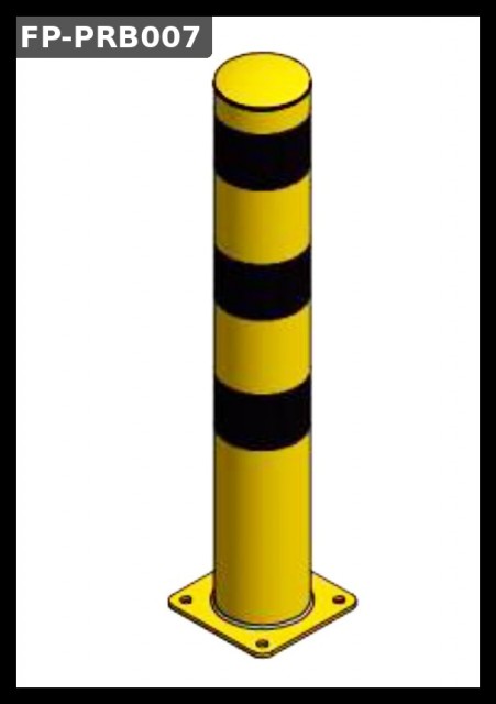 Høy og ekstra robust pullert for maksimal sikring av områder med tung interntransport.